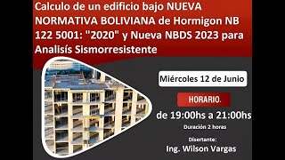 CALCULO CON NB 1225001 2020 Y NBDS 2023  SISMO RESISTENTE [upl. by Howenstein]