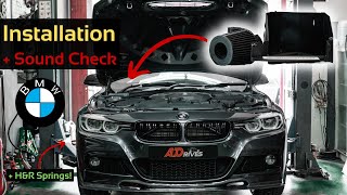 Installing ARMASPEED Cold Air Intake on a F30 BMW 330e Sound Test [upl. by Anastasio877]