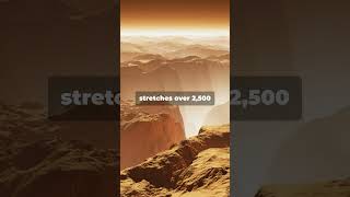 Valles Marineris Mars Grand Canyon facts shortsfeed infowords viralshort marsspace shorts [upl. by Ahsikar]