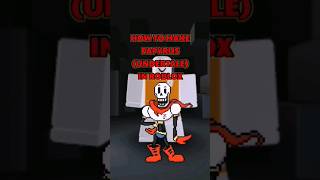 How to make PAPYRUS from UNDERTALE in ROBLOX roblox robloxavatar undertale papyrus shorts [upl. by Einnal]