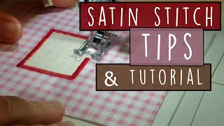 Machine Satin Stitch Tips  How to stitch curves corners amp points [upl. by Quintina]