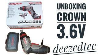 تجربة مفك البراغي Unboxing screwdriver crown 36v [upl. by Lyrradal]