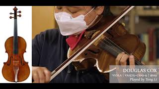 Douglas Cox 15 34quot viola 2019  Teng Li violist  at the Metzler Violin Shop [upl. by Thanh]