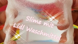 Slime mit Lidl Waschmittel amp Kleber  Waschmittel im Test [upl. by Enamrahs]