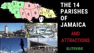 THE 14 PARISHES OF JAMAICA AND THEIR POINTS OF INTEREST Geography Jamaica [upl. by Nylyak]