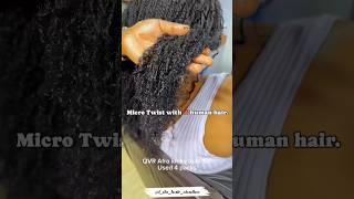 Micro twists used QVR 4 packs 10” Afro kinky bulk human hair🤩 qvrhair twist hairstyle afrohair [upl. by Enawd]