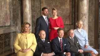 Erbgroßherzog Guillaume und Stéphanie de Lannoy zeigen sich auf Schloss Berg [upl. by Nerreg]