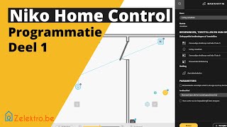 Niko Home Control programmatie Deel 1 installatie grondplan en ruimtes [upl. by Wilinski]