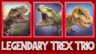 THE LEGENDARY TREX TRIO JURASSIC WORLD ALIVE [upl. by Nazar]