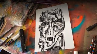 Short sketch timelapse Neo Expressionism [upl. by Rbma686]