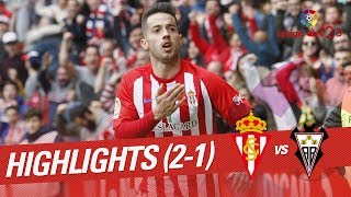 Resumen de Sporting de Gijón vs Albacete Balompié 21 [upl. by Anih671]