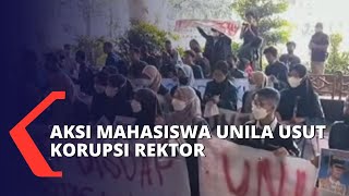 Buntut Rektor Unila Ditangkap KPK Mahasiswa Unila Gelar Aksi Demo di Depan Gedung Rektor [upl. by Naesad546]