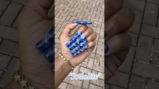 🚨NEW🚨Sodalite finegehglam pressonails crystalnails acrylicnails gelnails nailart bluenails [upl. by Xuagram499]