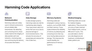 Analyse Hamming codes including their construction error detectioncorrection [upl. by Polloch482]