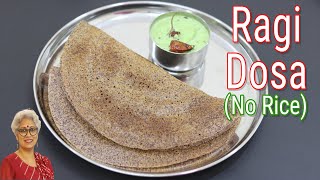 Healthy Ragi Dosa  Crispy Finger Millet Dosa  No Rice Weight Loss  Ragi Recipes For Weight Loss [upl. by Caughey]