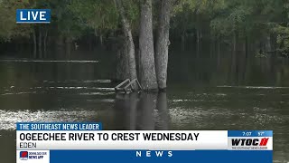 Ogeechee River expected to crest Wednesday morning [upl. by Eiboj]