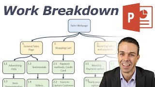 How to Make a Work Breakdown Structure WBS in PowerPoint [upl. by Yenterb]