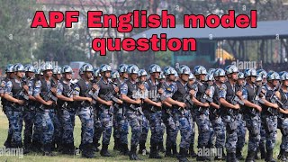 APF jawan model question  english question 2078 [upl. by Erdman36]