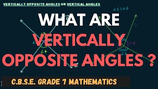 What are Vertically Opposite Angles  Geometry  CBSE Grade 7 Mathematics [upl. by Asiuol]