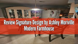 Review Signature Design by Ashley Moriville Modern Farmhouse 19quot Upholstered Dining Room Chair 2 Co [upl. by Arraek]