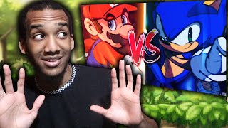 Mario vs Sonic Sprite Battle Reaction from MunkyBoi [upl. by Sikorski]