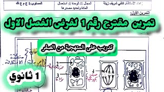 حل تمرين مقترح لفرض الفصل الاول👌حول ٱليات النمو اولى ثانوي [upl. by Eednim55]