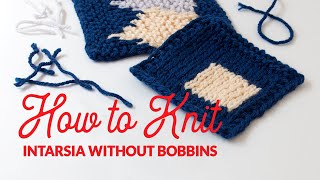 How to Knit Intarsia without Bobbins or Butterflies InDepth  Hands Occupied [upl. by Tybie783]