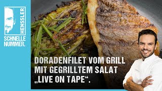 Schnelles Doradenfilet vom Grill mit gegrilltem Salat „Live on Tape“ Rezept von Steffen Henssler [upl. by Irrehc822]