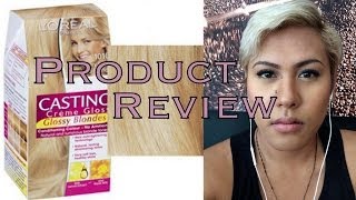 Product Review Loreal Paris Casting Creme Gloss 1010 Very Light Iced Blonde [upl. by Faulkner114]