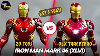 UNBOXING ZD TOYS or DLX Threezero Iron Man Ironman Mark 46 中动 Captain America Civil War [upl. by Rebmaed129]