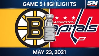 NHL Game Highlights  Bruins vs Capitals Game 5  May 23 2021 [upl. by Johppah]