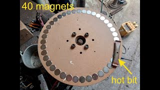 I Made A BIG Rotating Magnet Induction Heater with magnets from First4Magnetscom [upl. by Minni323]