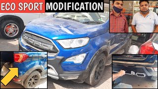 New Ford EcoSport Modification  Alloy Wheels Diffuser Tail Light amp More  GAURAV INDIA [upl. by Dorthea420]