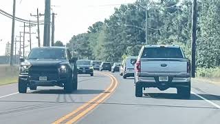 Driving behind a 2021 Ford F150 no sound in video August 26 2024 [upl. by Nerhtak485]