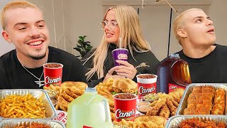 Corinna Kopf amp FaZe Clan Raising Canes MUKBANG [upl. by Sherourd220]