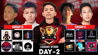 DAY 2 WINTER CUP SEASON 1 LEAGUE STAGE B×C  NEPALI ESPORTS WALA [upl. by Tlevesoor]