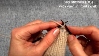 Maschen abheben  How to slip stitches  Stricken lernen  Learn how to knit [upl. by Ree395]