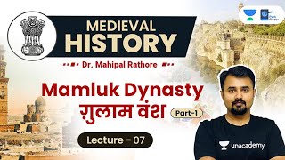 L7 The Mamluks l Slave Dynasty Part 1 l Sultanate period l Medieval History by Mahipal Sir UPSC [upl. by Ilojne]