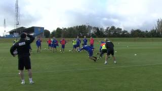 Carlisle United Football Club training feature  28 October 2013 [upl. by Anihpesoj]