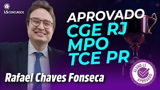 Aprovado CGE RJ  MPO  TCE PR Rafael Chaves Fonseca [upl. by Mundy]