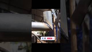 Stick welding in galvanized pipe PG shorts [upl. by Sirrad]