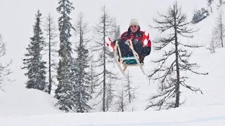 Eddie quotThe Eaglequot Sets Toboggan Jumping World Record [upl. by Earlene]