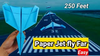 How to make a paper airplane jet fly Far Easy Fast [upl. by Ander]