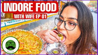 Indore Street Food with Wife EP 01  Meghdoot Chaupati  Veggie Paaji [upl. by Ribak]