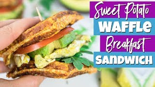 Sweet Potato Waffle Breakfast Sandwiches  Paleo Breakfast Ideas [upl. by Netfa362]