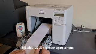 Epson CW C3500 Kartuş amp Etiket Nasıl Takılır  Kurulum 2 Adım [upl. by Pytlik]