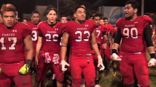 SL Review Kahuku vs Kapolei  postgame haka 2015 [upl. by Aerdnaed]