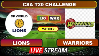 CSA T20 Challenge Live  Lions vs Warriors Live Cricket Score amp Commentary [upl. by Drusus841]