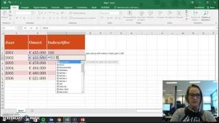 Indexcijfers berekenen in excel deel 1 [upl. by Aniret]