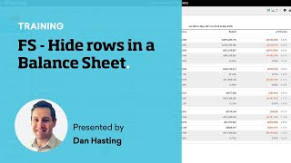 Hide rows in a Balance Sheet [upl. by Fortin903]